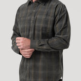 Camisa Algodón Orgánico Hombre Tartancord Café Rockford