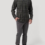 Camisa Algodón Orgánico Hombre Tartancord Café Rockford