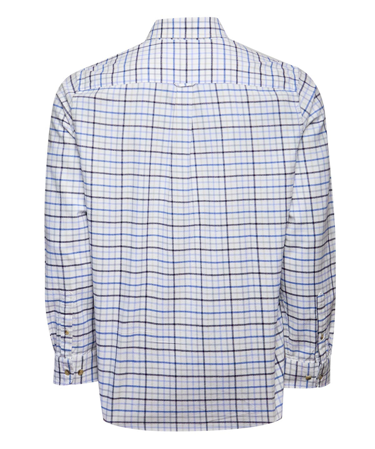 Camisa Algodón Orgánico Hombre Viyella Celeste Cuadrillé Rockford