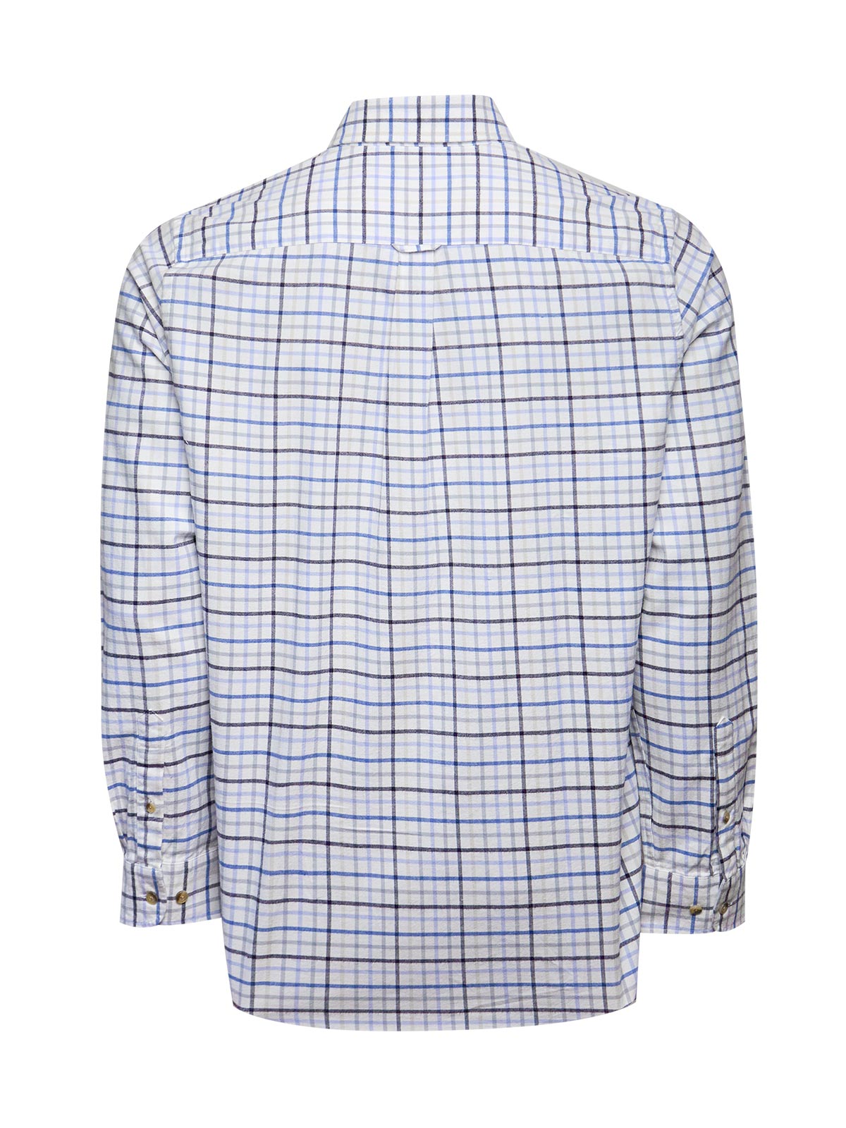 Camisa Algodón Orgánico Hombre Viyella Celeste Cuadrillé Rockford