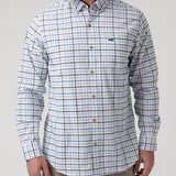 Camisa Algodón Orgánico Hombre Viyella Celeste Cuadrillé Rockford
