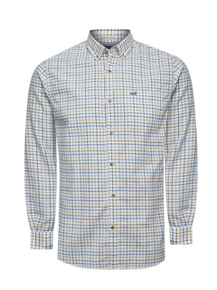 Camisa Algodón Orgánico Hombre Viyella Blanco Cuadrillé Rockford