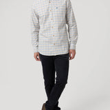 Camisa Algodón Orgánico Hombre Viyella Blanco Cuadrillé Rockford