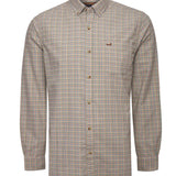 Camisa Algodón Orgánico Hombre Viyella Café Cuadrillé Rockford