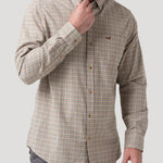 Camisa Algodón Orgánico Hombre Viyella Café Cuadrillé Rockford