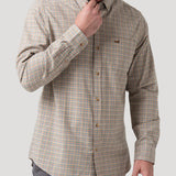 Camisa Algodón Orgánico Hombre Viyella Café Cuadrillé Rockford