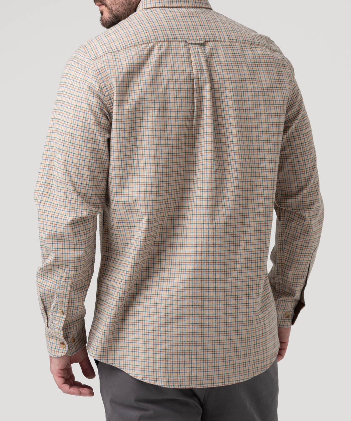 Camisa Algodón Orgánico Hombre Viyella Café Cuadrillé Rockford