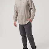 Camisa Algodón Orgánico Hombre Viyella Café Cuadrillé Rockford