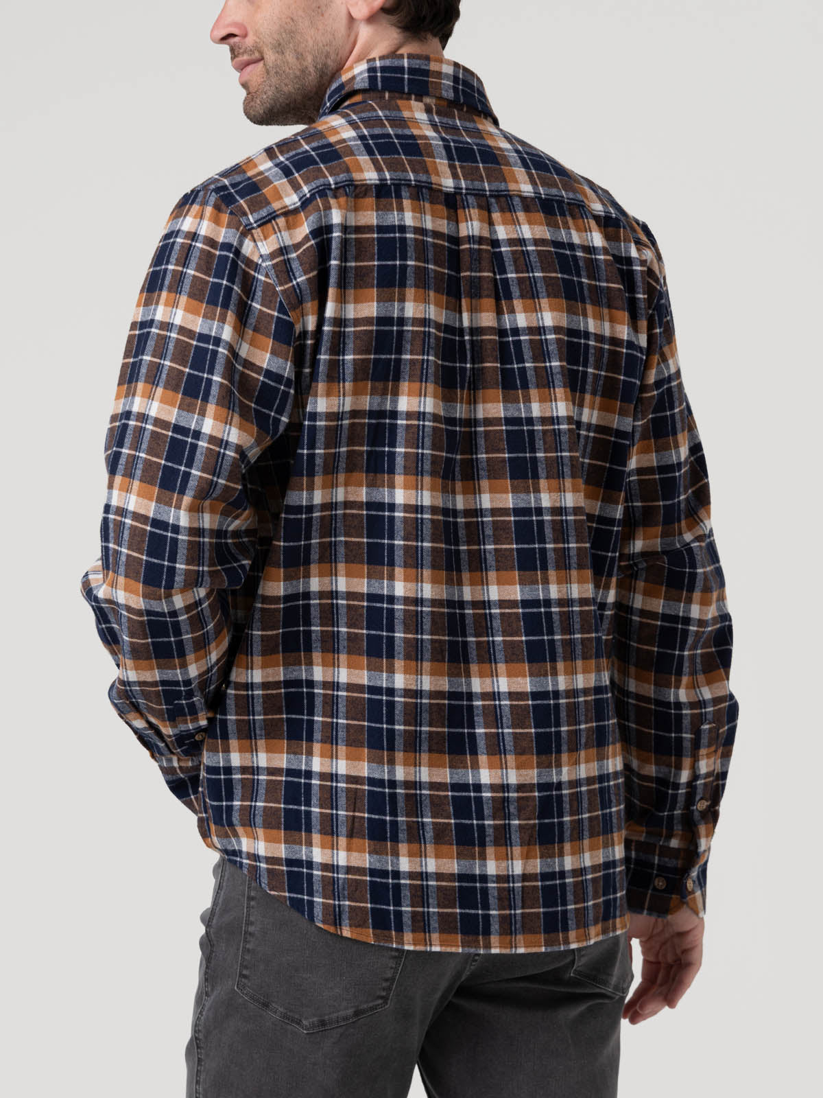 Camisa Algodón Orgánico Hombre Padua Azul Rockford