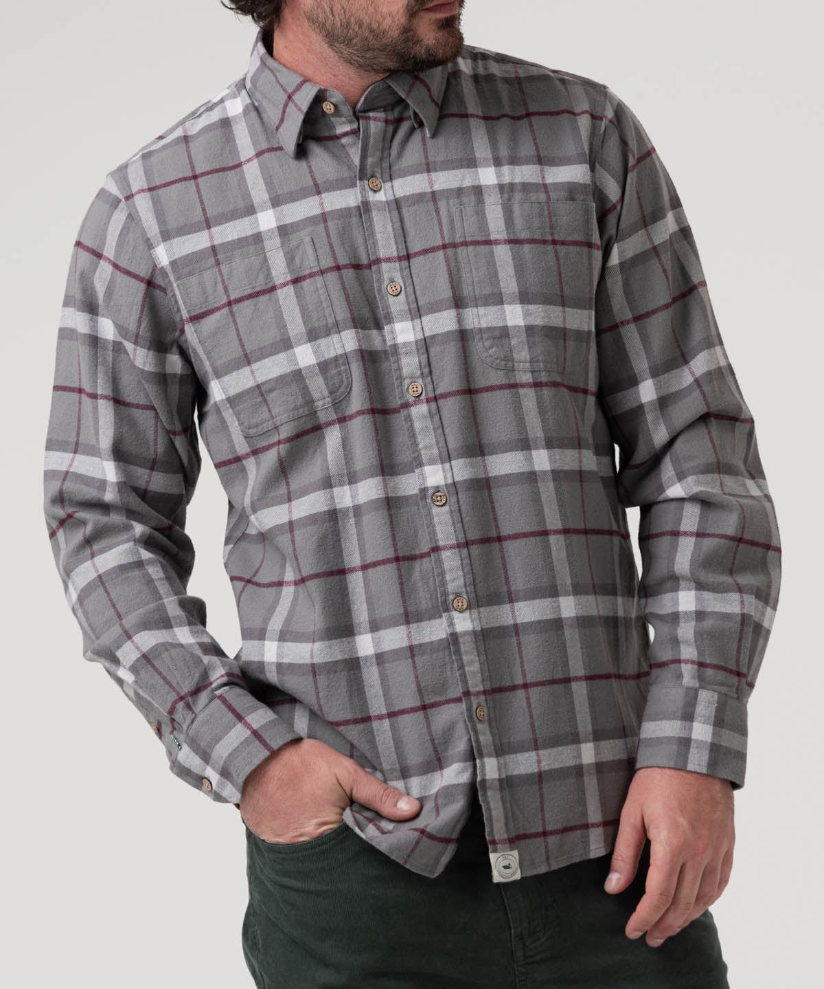 Camisa Algodón Orgánico Hombre Padua Azul Rockford