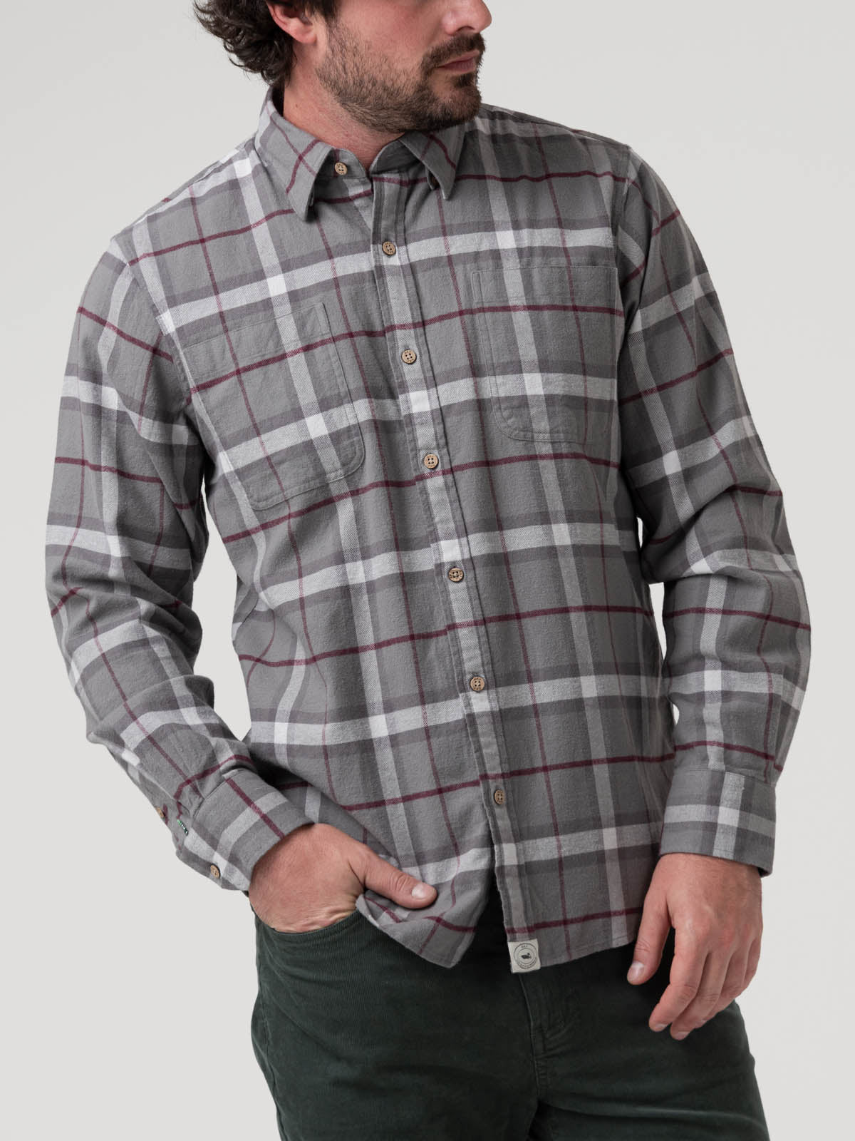 Camisa Algodón Orgánico Hombre Padua Azul Rockford
