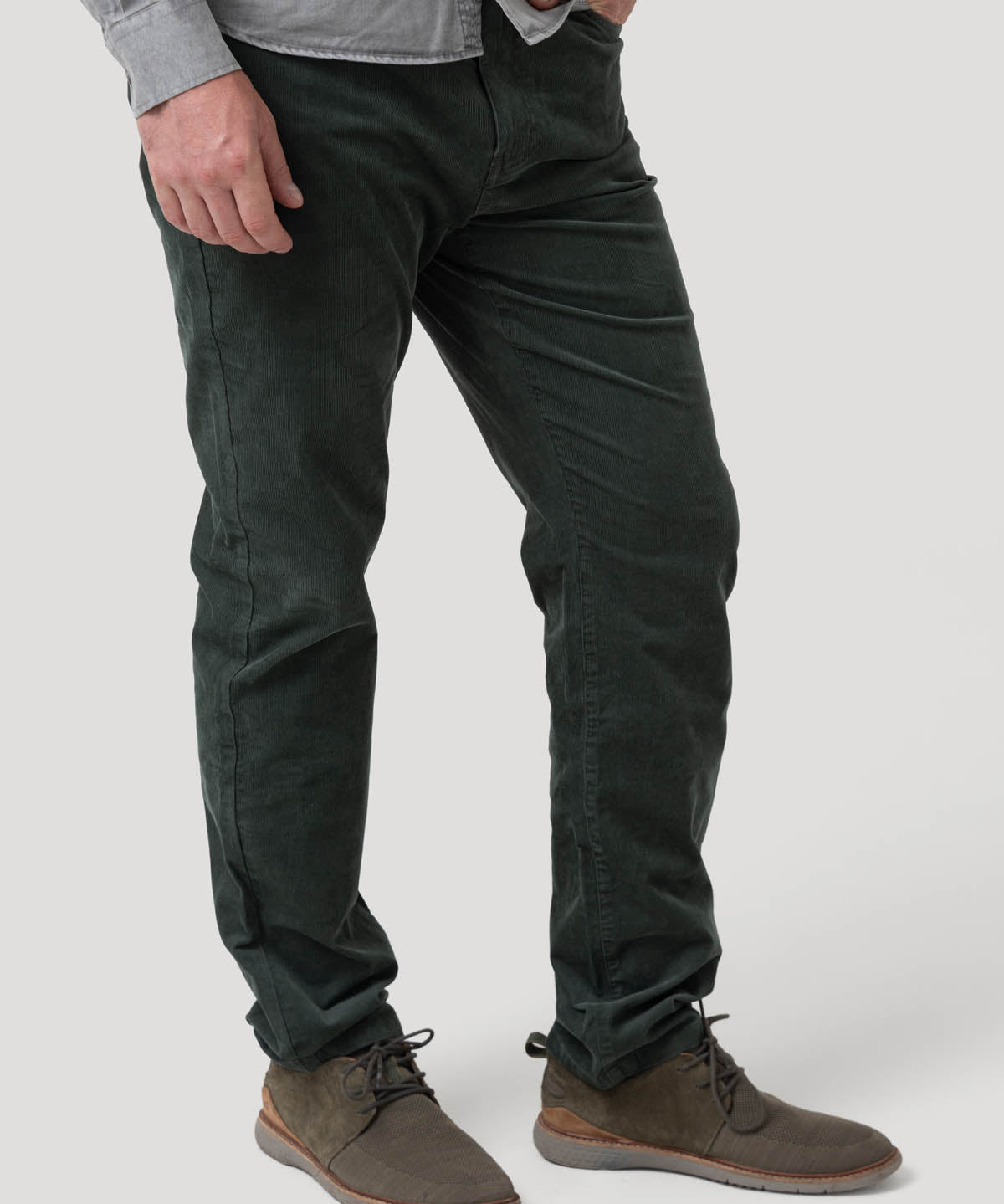 Pantalón Algodón Hombre Corduroy Verde Rockford