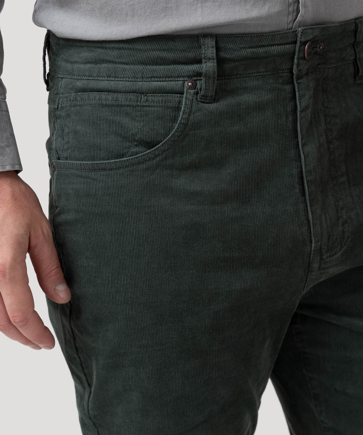 Pantalón Algodón Hombre Corduroy Verde Rockford