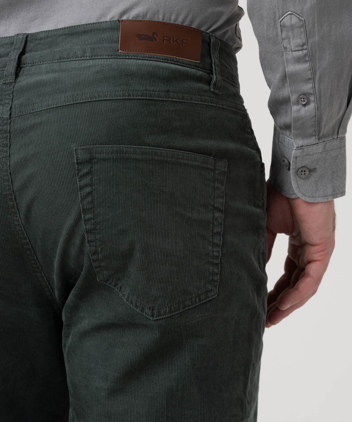 Pantalón Algodón Hombre Corduroy Verde Rockford
