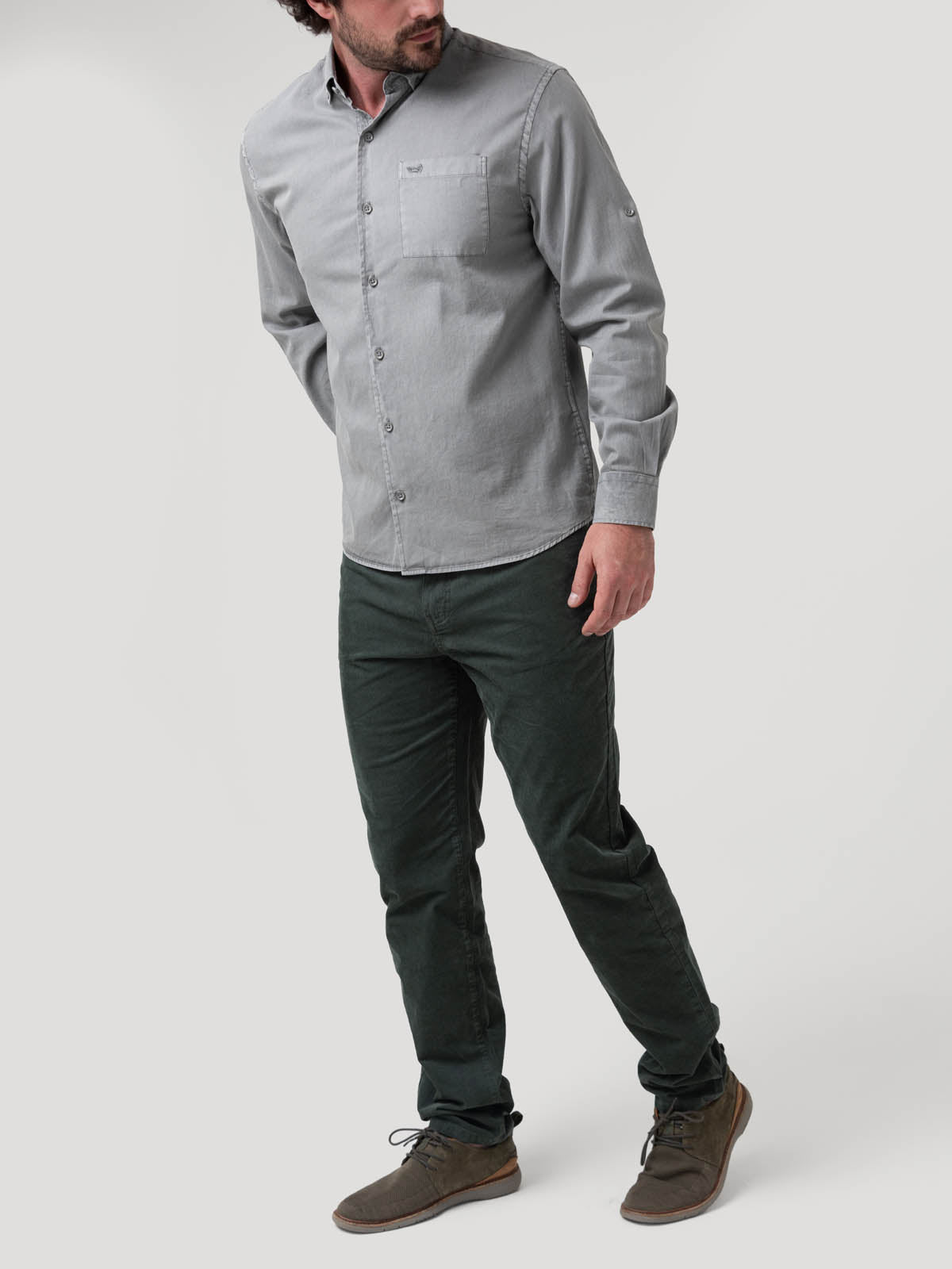 Pantalón Algodón Hombre Corduroy Verde Rockford