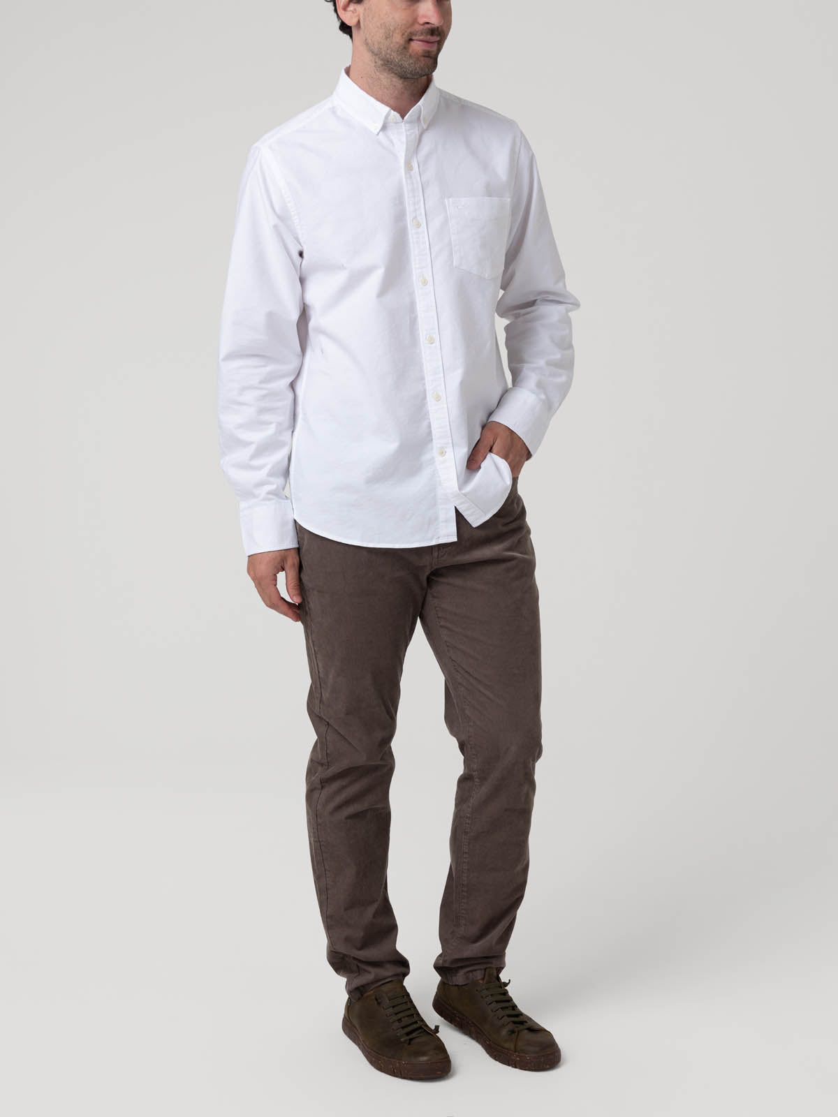 Pantalón Algodón Hombre Corduroy Café Rockford