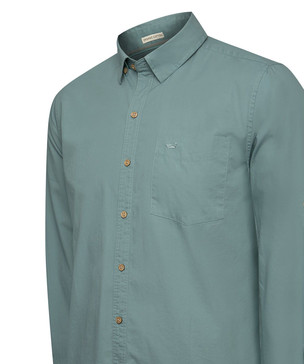 Camisa Algodón Orgánico Hombre Galiton Azul Rockford