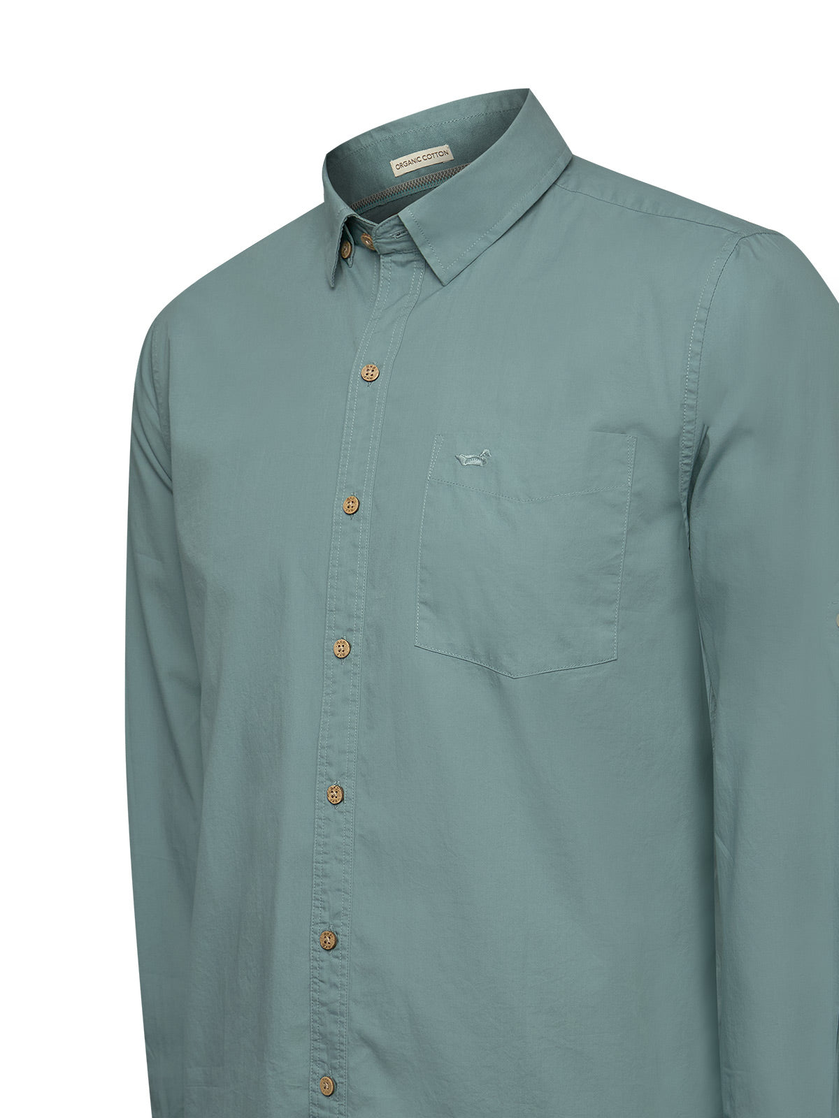 Camisa Algodón Orgánico Hombre Galiton Azul Rockford