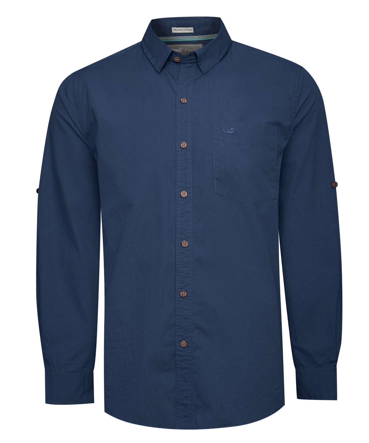 Camisa Algodón Orgánico Hombre Galiton Azul Rockford