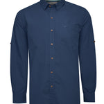 Camisa Algodón Orgánico Hombre Galiton Azul Rockford