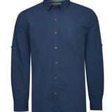Camisa Algodón Orgánico Hombre Galiton Azul Rockford