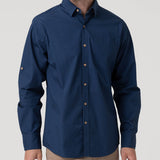 Camisa Algodón Orgánico Hombre Galiton Azul Rockford