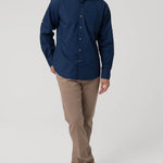 Camisa Algodón Orgánico Hombre Galiton Azul Rockford