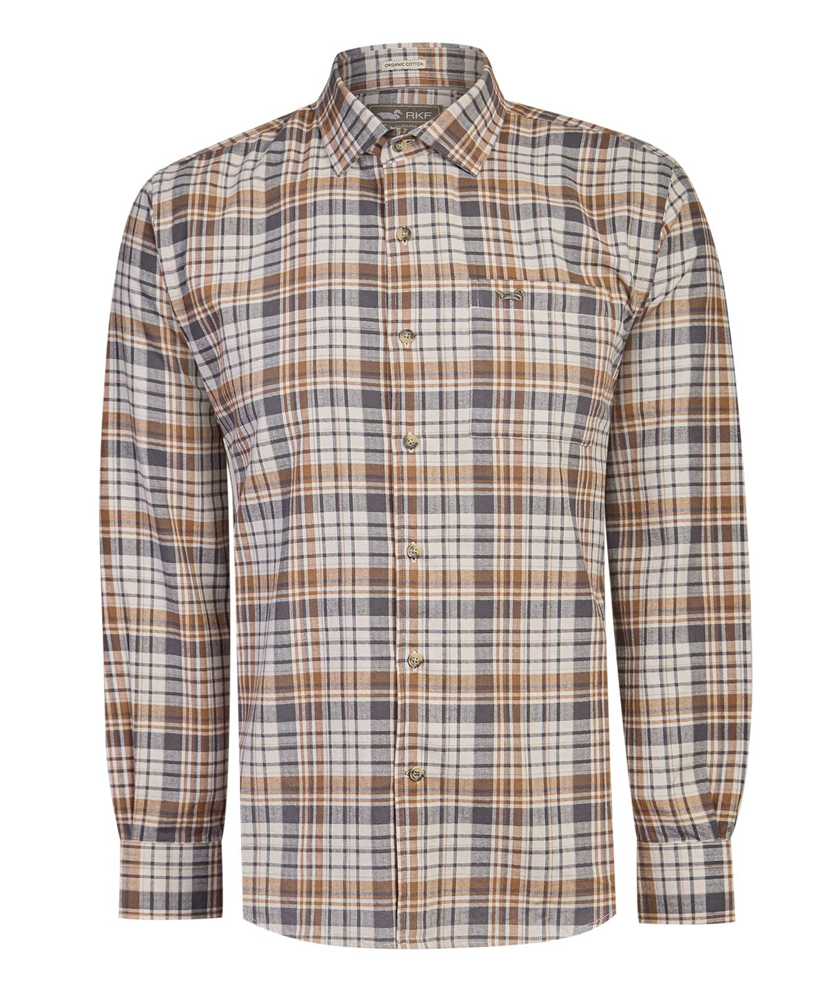 Camisa Algodón Orgánico Hombre Flannel Azul Rockford