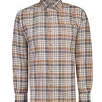 Camisa Algodón Orgánico Hombre Flannel Azul Rockford