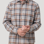 Camisa Algodón Orgánico Hombre Flannel Azul Rockford