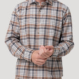 Camisa Algodón Orgánico Hombre Flannel Azul Rockford
