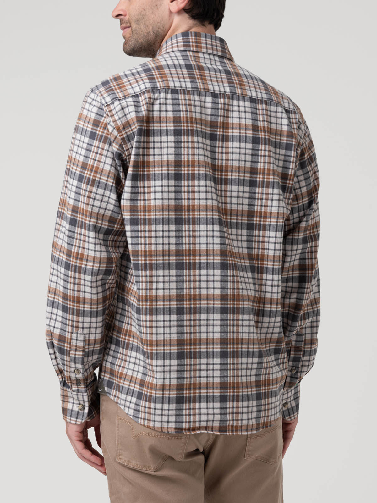 Camisa Algodón Orgánico Hombre Flannel Azul Rockford