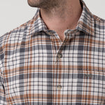 Camisa Algodón Orgánico Hombre Flannel Azul Rockford