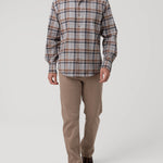 Camisa Algodón Orgánico Hombre Flannel Azul Rockford