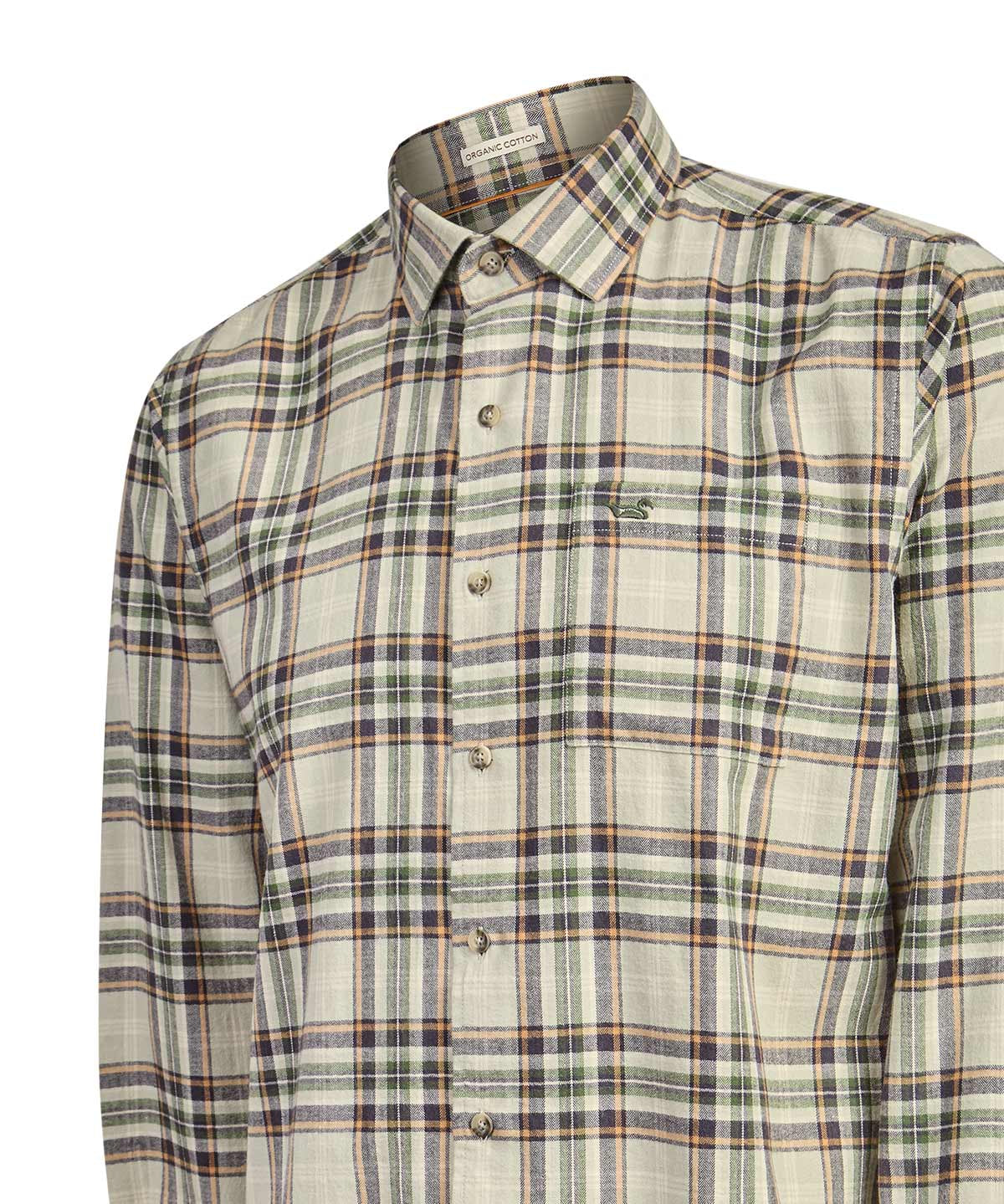 Camisa Algodón Orgánico Hombre Flannel Azul Rockford