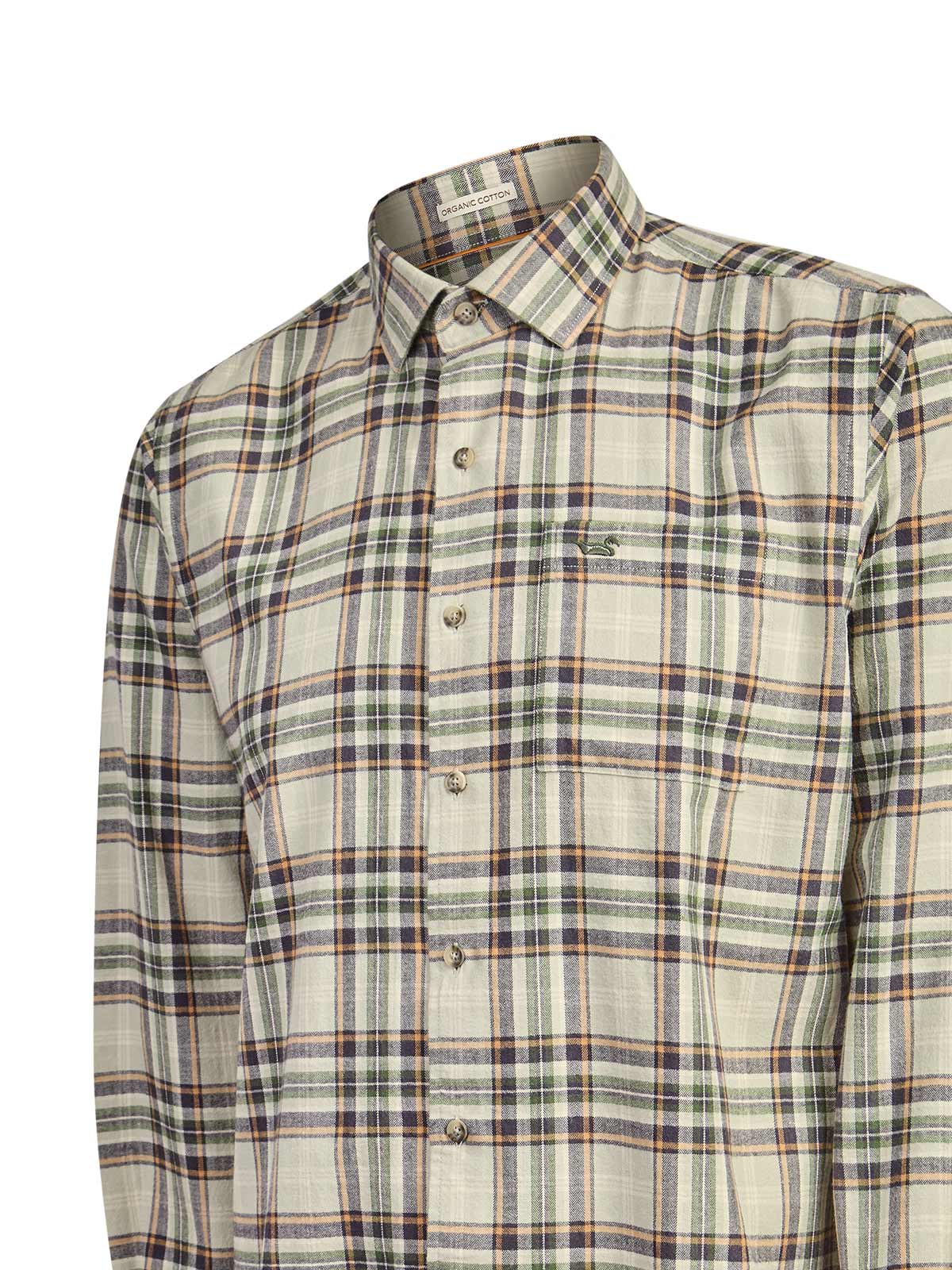 Camisa Algodón Orgánico Hombre Flannel Azul Rockford