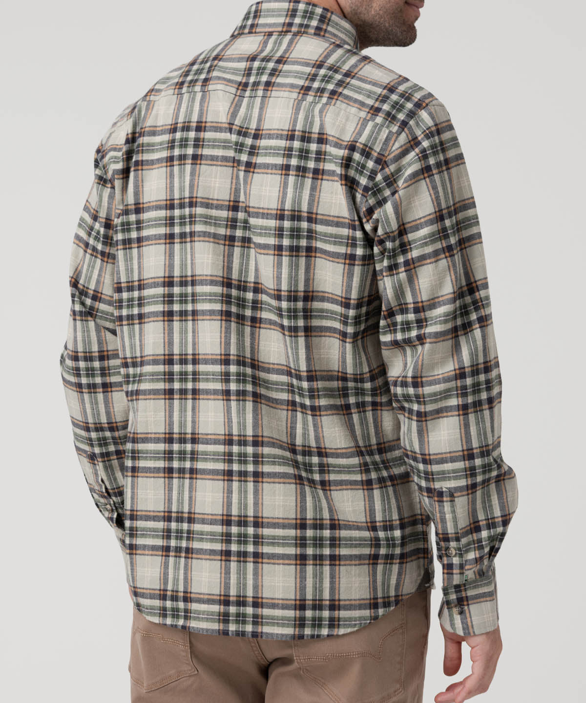 Camisa Algodón Orgánico Hombre Flannel Azul Rockford