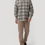 Camisa Algodón Orgánico Hombre Flannel Azul Rockford