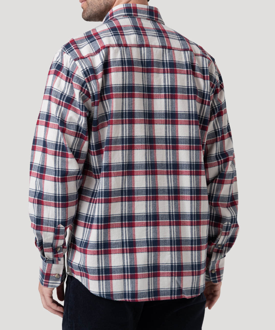 Camisa Algodón Orgánico Hombre Flannel Azul Rockford