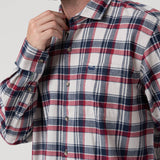 Camisa Algodón Orgánico Hombre Flannel Azul Rockford