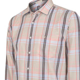 Camisa Algodón Orgánico Hombre Arbed Beige Cuadrillé Rockford