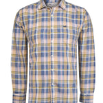 Camisa Algodón Orgánico Hombre Arbed Azul Cuadrillé Rockford