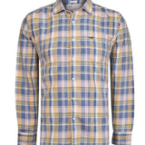 Camisa Algodón Orgánico Hombre Arbed Azul Cuadrillé Rockford