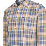 Camisa Algodón Orgánico Hombre Arbed Azul Cuadrillé Rockford