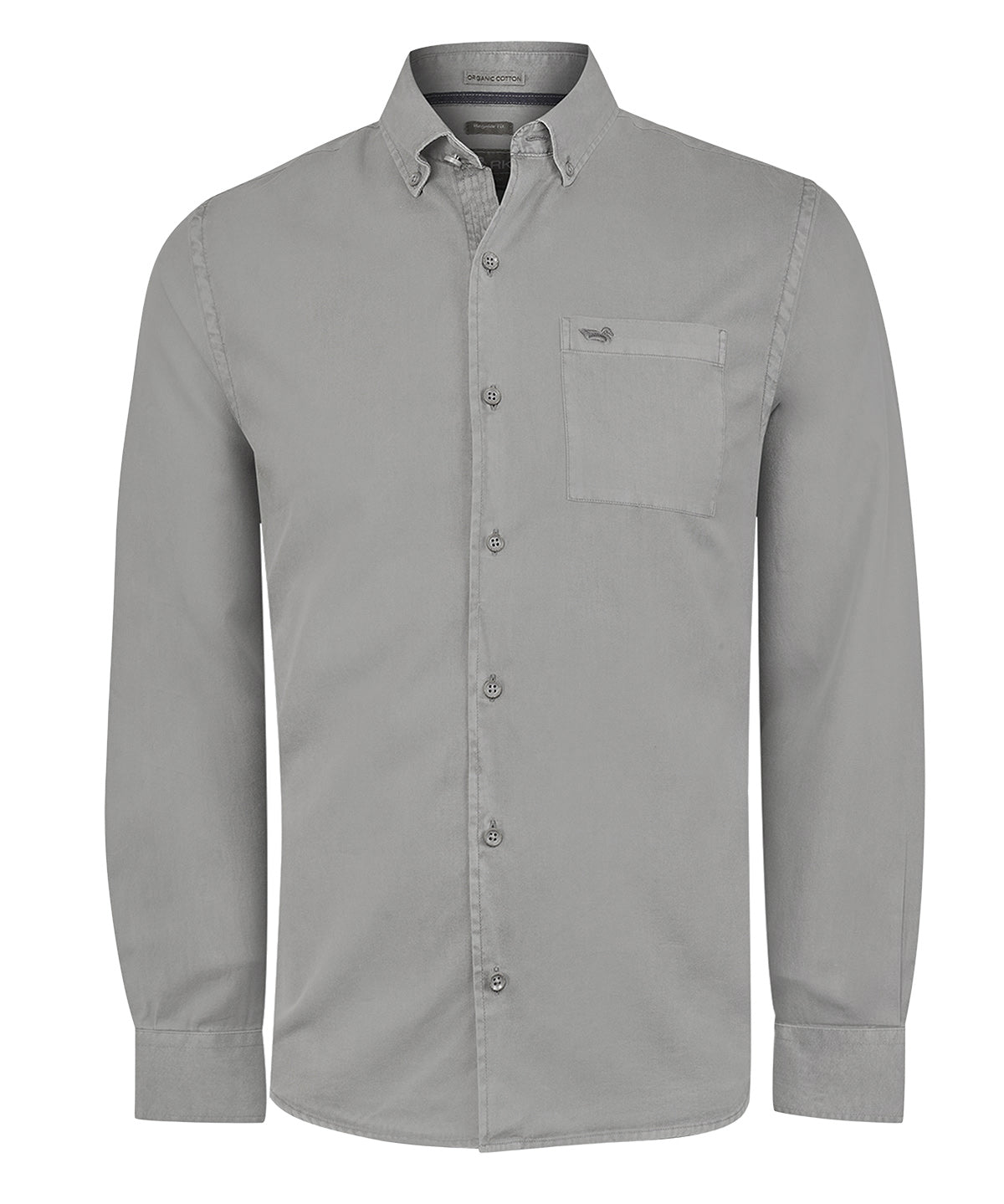 Camisa Algodón Orgánico Hombre Leeds Gris Rockford