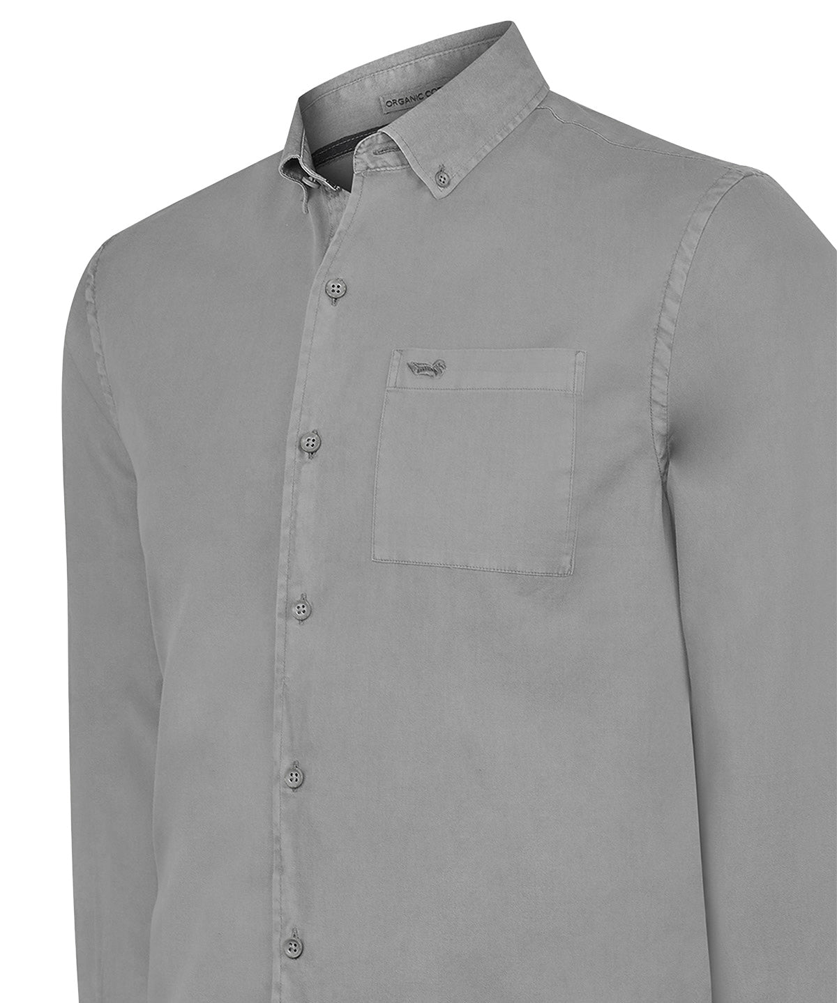 Camisa Algodón Orgánico Hombre Leeds Gris Rockford