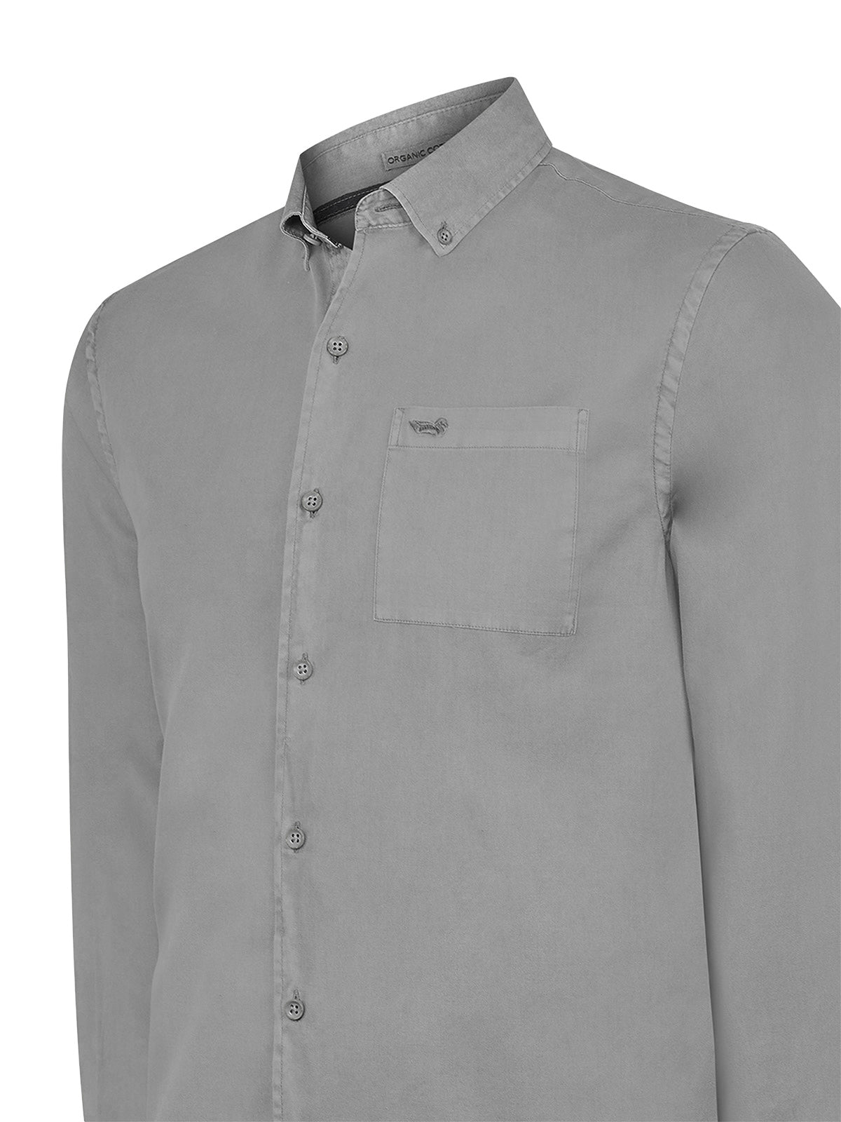 Camisa Algodón Orgánico Hombre Leeds Gris Rockford