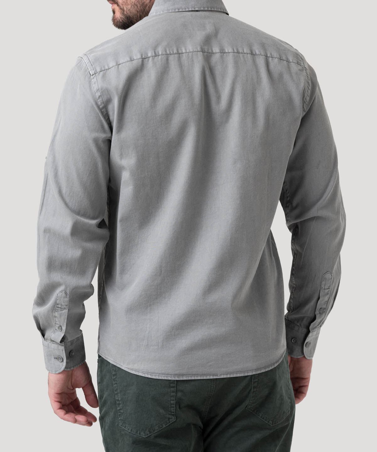 Camisa Algodón Orgánico Hombre Leeds Gris Rockford