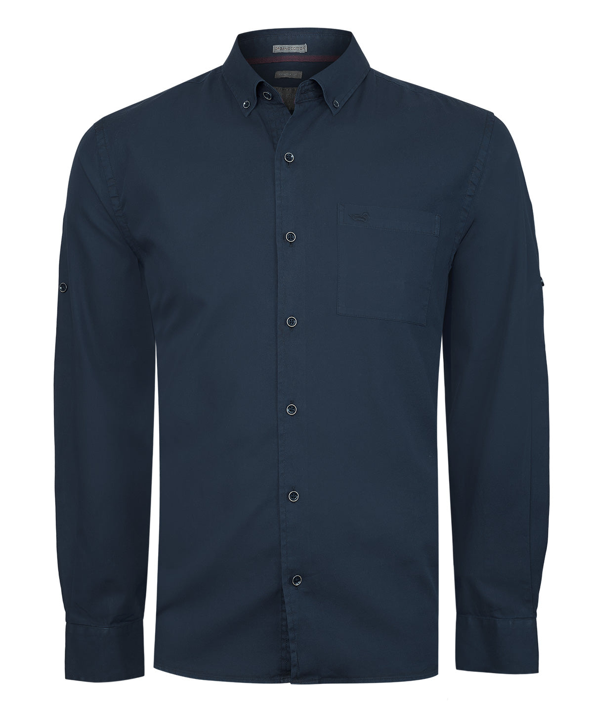 Camisa Algodón Orgánico Hombre Leeds Azul Rockford