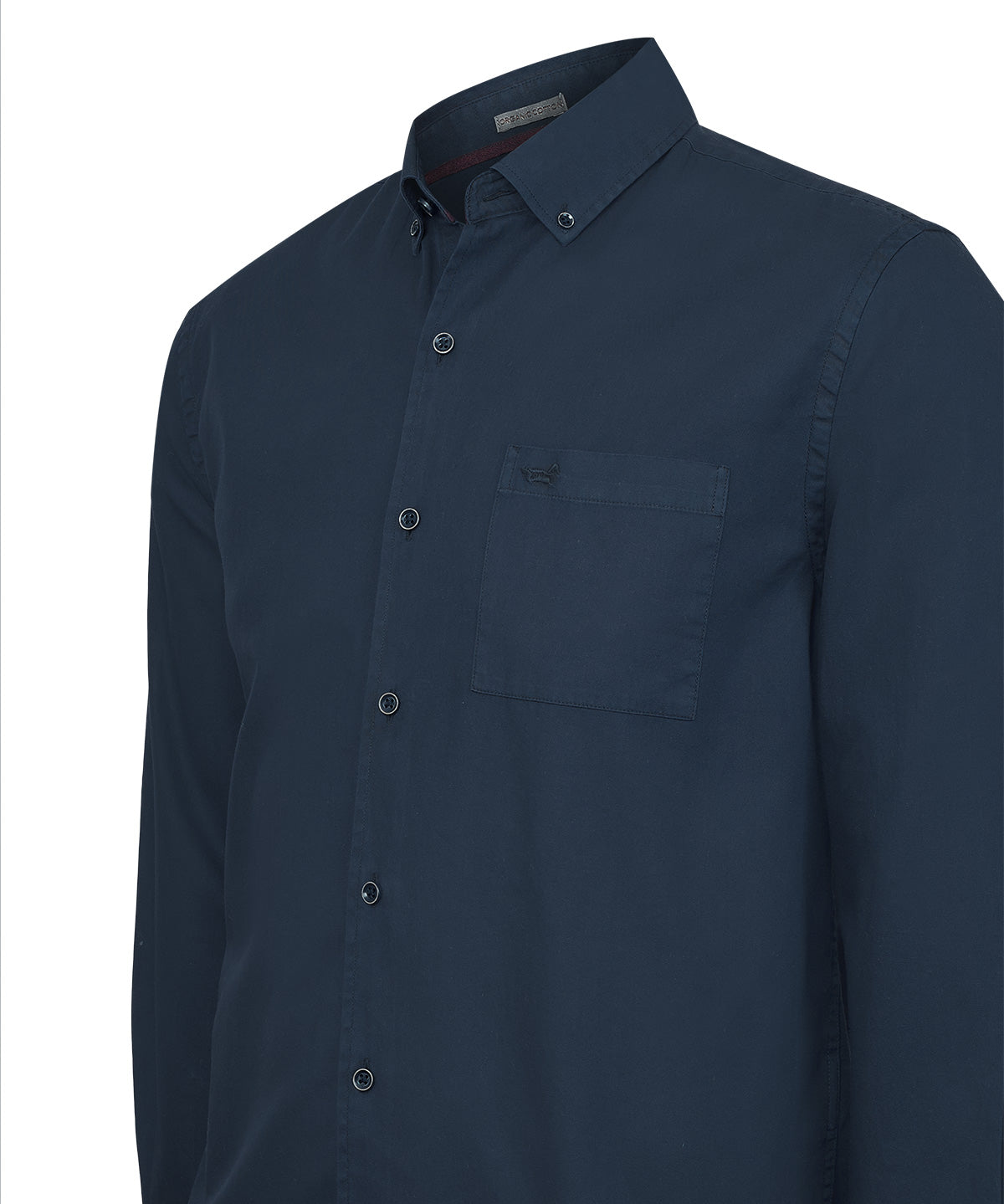 Camisa Algodón Orgánico Hombre Leeds Azul Rockford